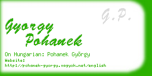 gyorgy pohanek business card