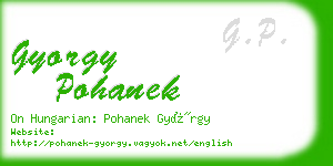 gyorgy pohanek business card